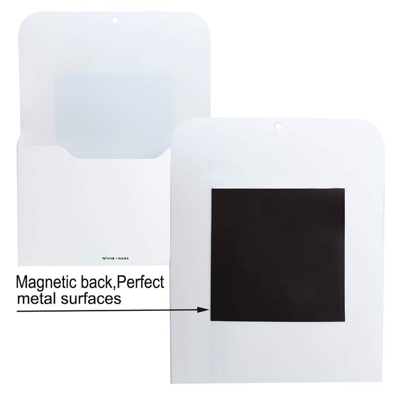 Marbrasse Magnetic File Holder - Magnetic Paper Holder, Pocket Organizer Office Supplies Storage Mail Organizer for Notebooks,Planners,Letter (1 Pack) - Image 4